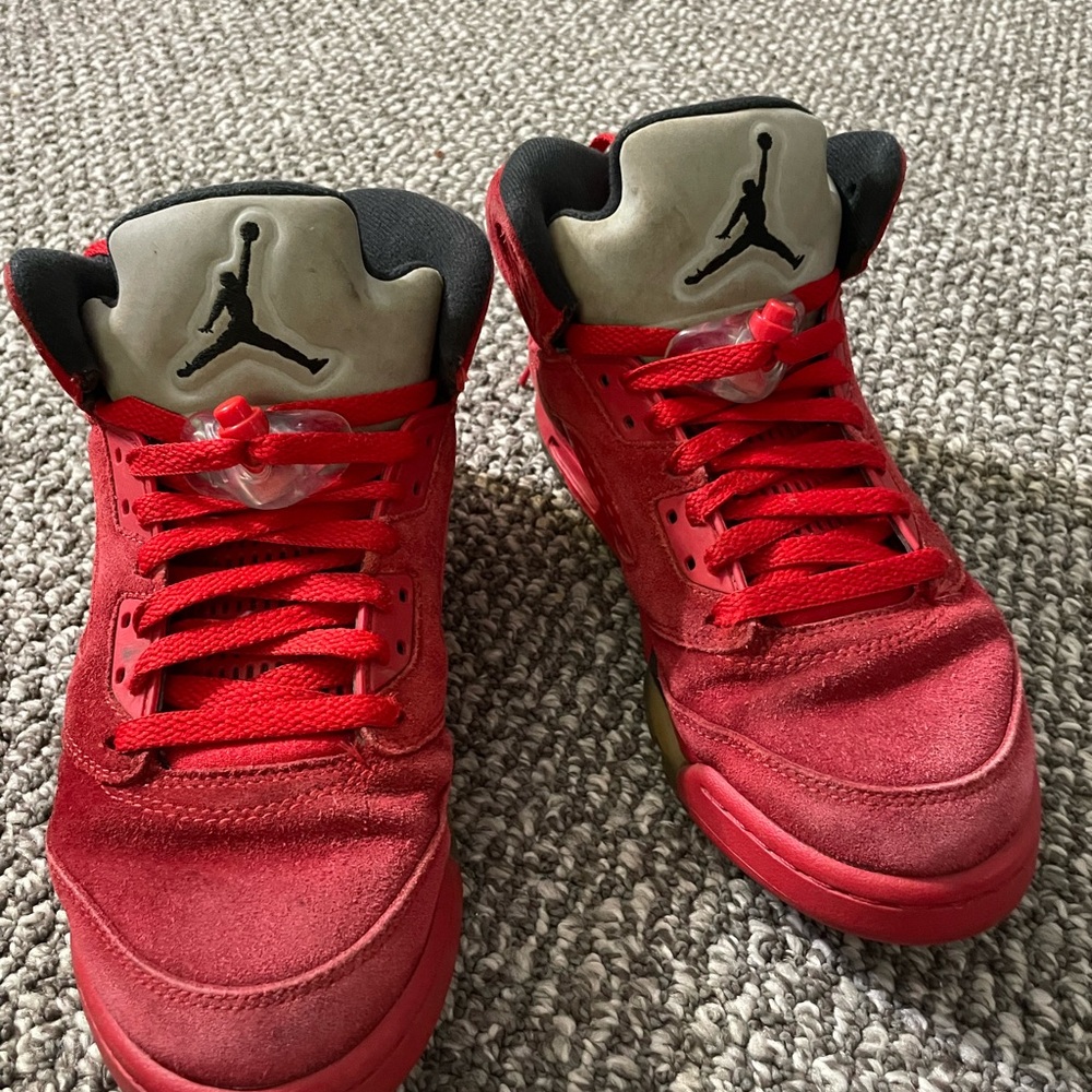 Jordan Kids Red and Black Sneakers